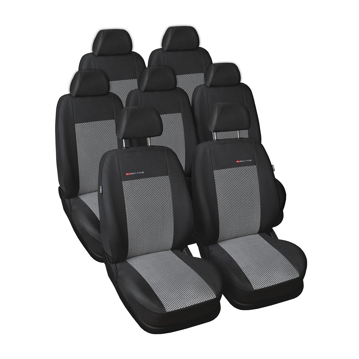 Mossa - Maßgeschneiderte Sitzbezüge Auto kompatibel mit Ford S-MAX MPV (2006-2015) - 7 Sitze - Autositzbezüge Schonbezüge für Autositze - E2 von Mossa