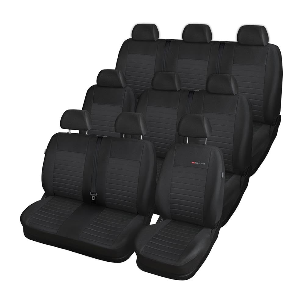 Mossa - Maßgeschneiderte Sitzbezüge Auto kompatibel mit Ford Transit Custom Van (2012- ) - Autositzbezüge Schonbezüge für Autositze - E4 2 von Mossa