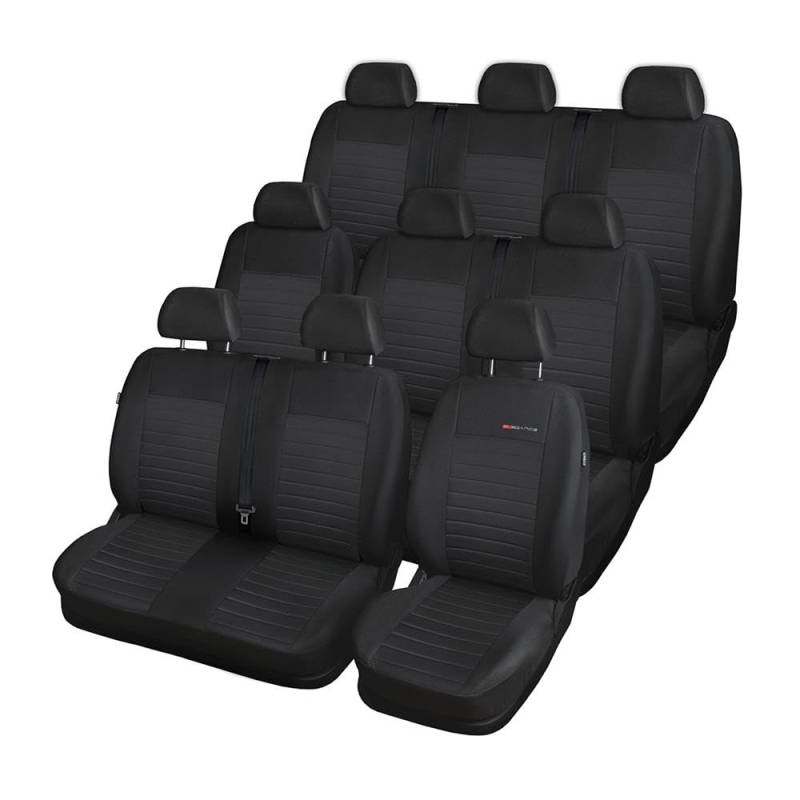 Mossa - Maßgeschneiderte Sitzbezüge Auto kompatibel mit Ford Transit Custom Van (2012- ) - Autositzbezüge Schonbezüge für Autositze - E4 2 von Mossa