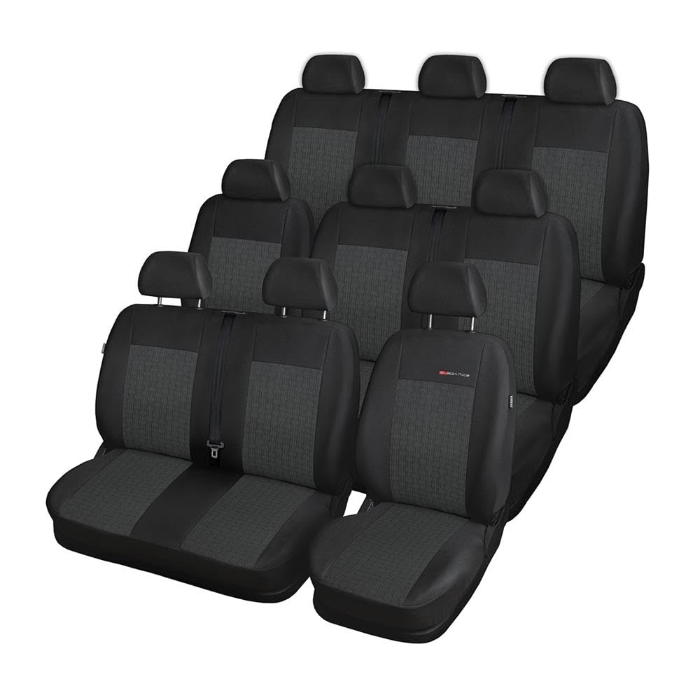 Mossa - Maßgeschneiderte Sitzbezüge Auto kompatibel mit VW Volkswagen Multivan T5 Van (2003-2015) - Autositzbezüge Schonbezüge für Autositze - E1 3 von Mossa