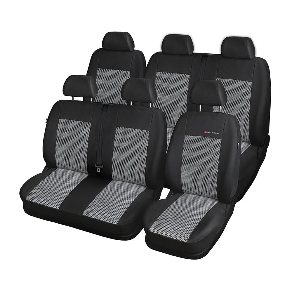 Mossa - Maßgeschneiderte Sitzbezüge Auto kompatibel mit VW Volkswagen Transporter T5 Van (2003-2015) - Autositzbezüge Schonbezüge für Autositze - E2 von Mossa
