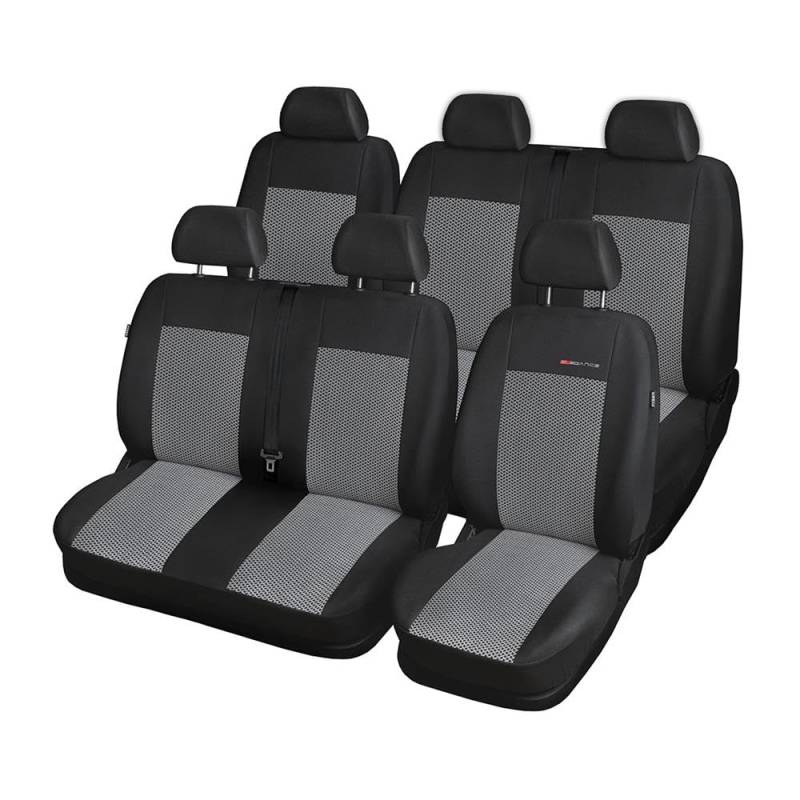Mossa - Maßgeschneiderte Sitzbezüge Auto kompatibel mit VW Volkswagen Transporter T5 Van (2003-2015) - Autositzbezüge Schonbezüge für Autositze - E2 von Mossa