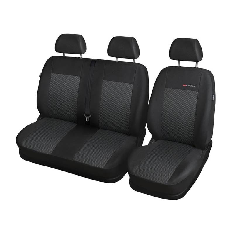 Mossa - Maßgeschneiderte Sitzbezüge Auto kompatibel mit FIAT Ducato III Van (2014- ) - Autositzbezüge Schonbezüge für Autositze - E3 2 von Mossa