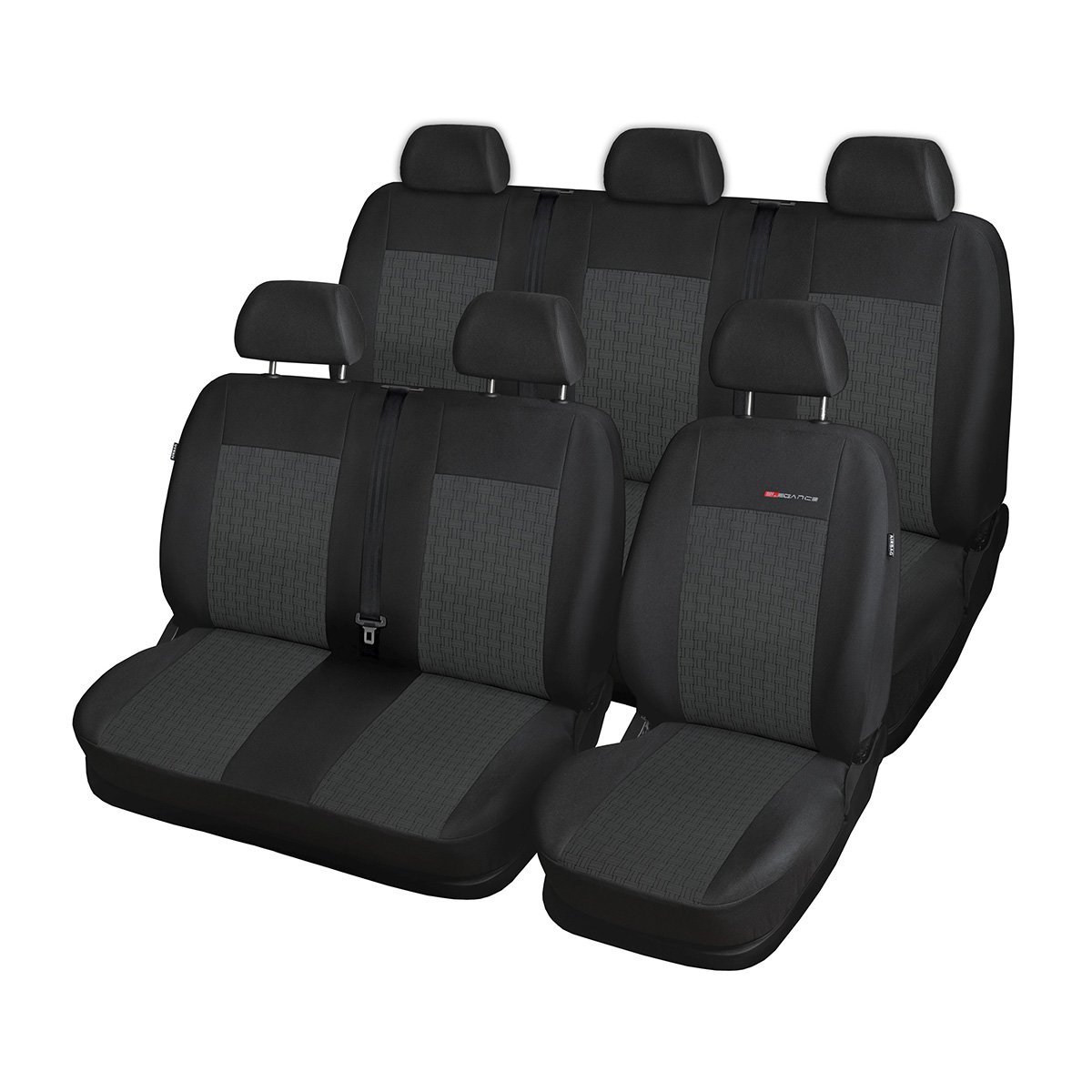 Mossa - Maßgeschneiderte Sitzbezüge Auto kompatibel mit Ford Transit VII Van (2013-2019) - 6 Sitzer - Autositzbezüge Schonbezüge für Autositze - E1 von Mossa