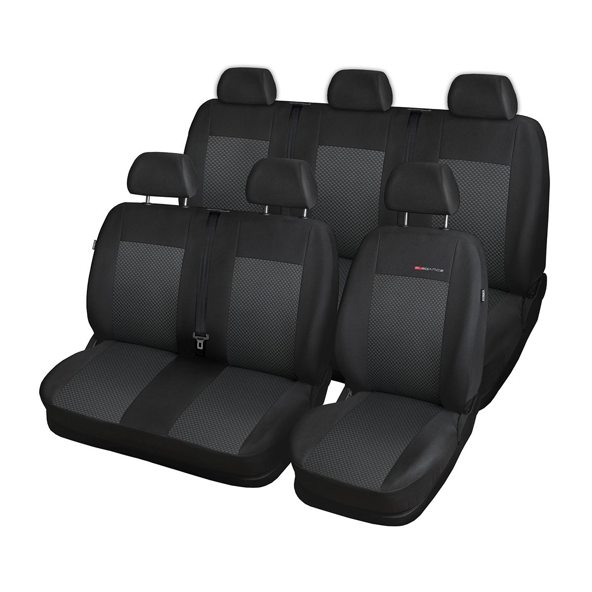 Mossa - Maßgeschneiderte Sitzbezüge Auto kompatibel mit Ford Transit VII Van (2013-2019) - 6 Sitzer - Autositzbezüge Schonbezüge für Autositze - E3 von Mossa