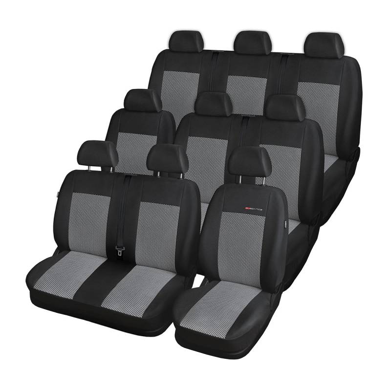 Mossa - Maßgeschneiderte Sitzbezüge Auto kompatibel mit Opel Vivaro Cargo (2001-2014) - 9 Sitzer - Autositzbezüge Schonbezüge für Autositze - E2 von Mossa