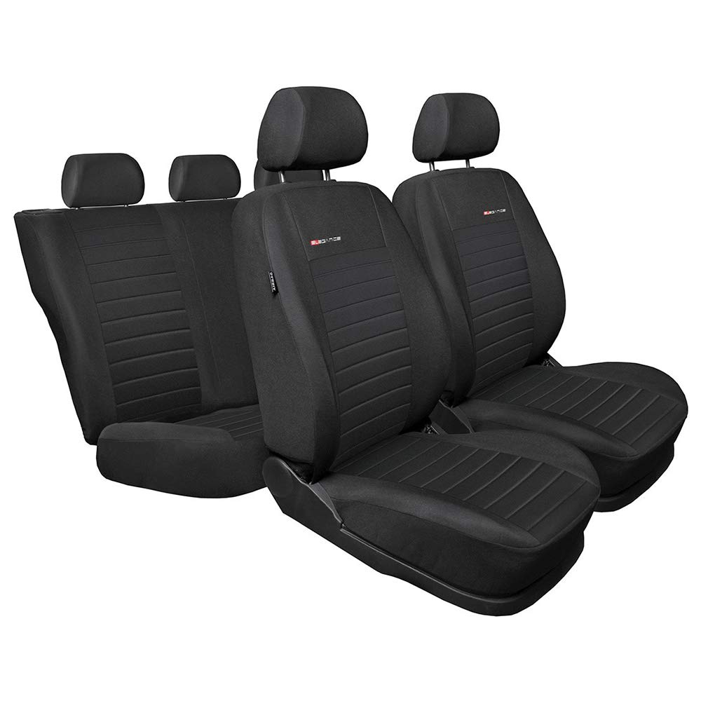 Mossa - Maßgeschneiderte Sitzbezüge Auto kompatibel mit Seat Leon III Hatchback, Sportstourer (2013-2019) - Autositzbezüge Schonbezüge für Autositze - E4 von Mossa