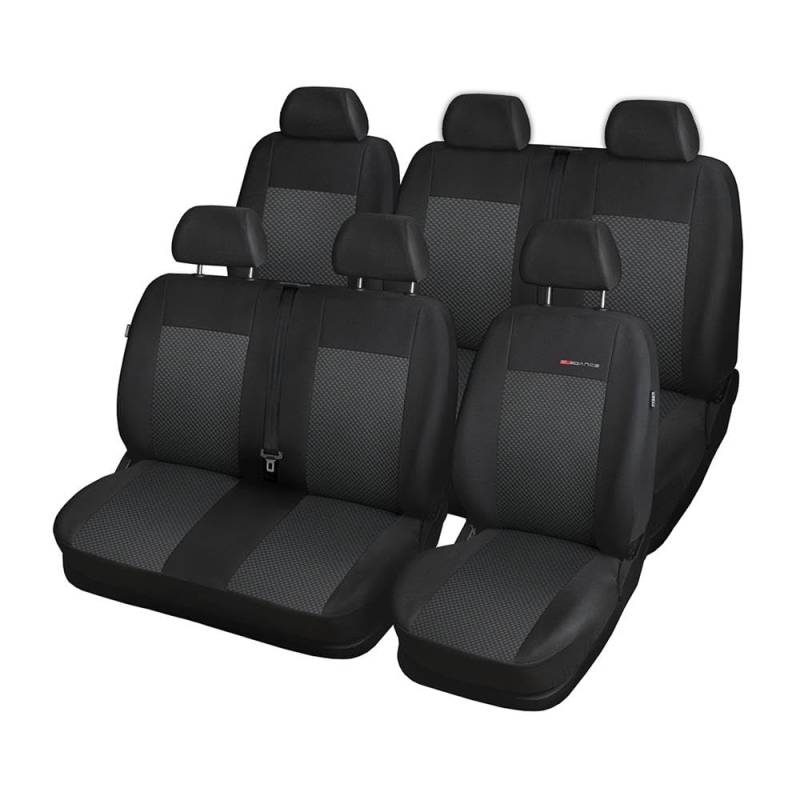 Mossa - Maßgeschneiderte Sitzbezüge Auto kompatibel mit VW Volkswagen Transporter T5 Van (2003-2015) - Autositzbezüge Schonbezüge für Autositze - E3 von Mossa
