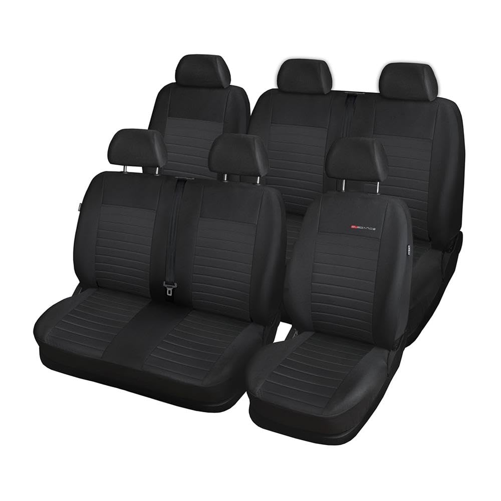 Mossa - Maßgeschneiderte Sitzbezüge Auto kompatibel mit VW Volkswagen Transporter T5 Van (2003-2015) - Autositzbezüge Schonbezüge für Autositze - E4 von Mossa