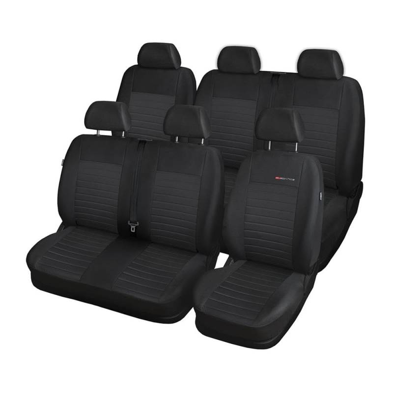 Mossa - Maßgeschneiderte Sitzbezüge Auto kompatibel mit VW Volkswagen Transporter T5 Van (2003-2015) - Autositzbezüge Schonbezüge für Autositze - E4 von Mossa