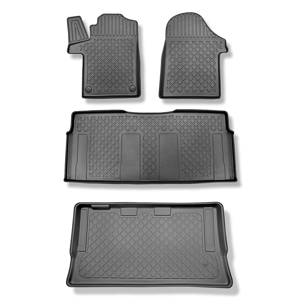 Mossa Set - TPE Fußmatten Auto + Kofferraumwanne kompatibel mit Mercedes-Benz V Klasse W447 Van (06.2014- ) - schwarz Automatten Autoteppiche + Kofferraummatte rutschfest Schutzmatte - G1 Mossa Set - TPE Fußmatten Auto + Kofferraumwanne kompatibel mit Mercedes-Benz V Klasse W447 Van (06.2014- ) - schwarz Automatten Autoteppiche + Kofferraummatte rutschfest Schutzmatte - G1 von Mossa