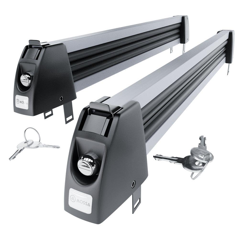 Mossa Skiträger auf dem Dachgepäckträger - Silber - für 5 Skipaare oder 4 Snowboards Mossa Skiträger auf dem Dachgepäckträger - Silber - für 5 Skipaare oder 4 Snowboards von Mossa