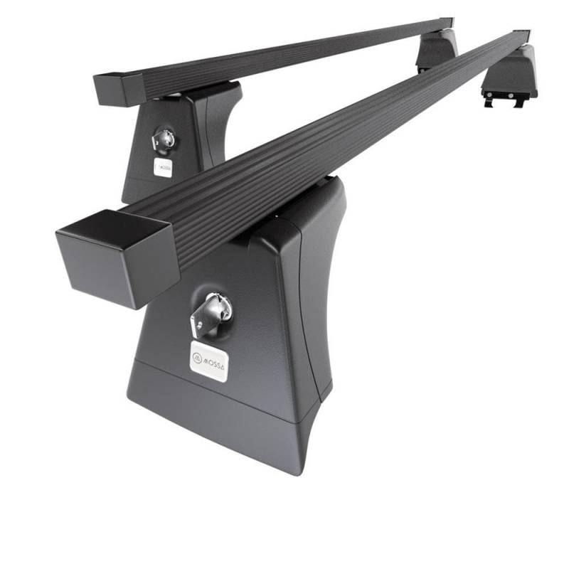 Mossa - Stahl-Dachträger kompatibel mit Opel Astra J mk IV Hatchback (2009-2015) - schwarz Dachträger Dachgepäckträger - Montagepunkte von Mossa