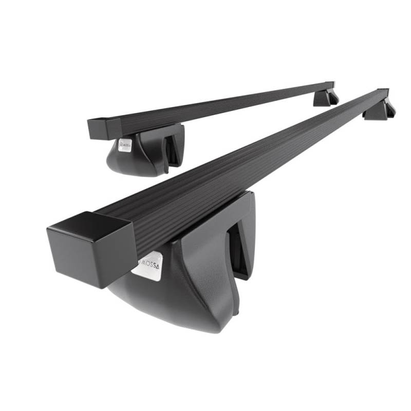 Mossa - Stahl-Dachträger kompatibel mit Opel Zafira C MPV (2011-2014) - schwarz Dachträger Dachgepäckträger - integrierte Relinge von Mossa