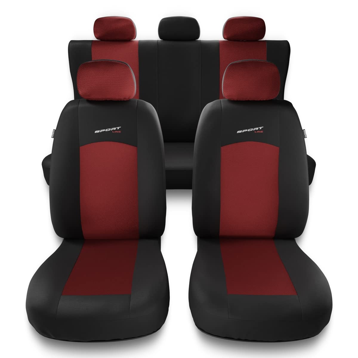 Mossa - Universal Sitzbezüge Auto kompatibel mit FIAT Doblo I, II, III, IV (2000-2019) - Autositzbezüge Schonbezüge für Autositze - S-RD von Mossa