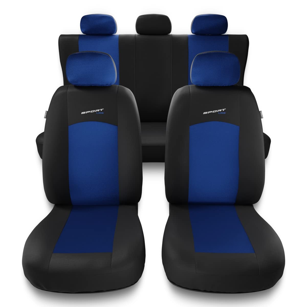 Mossa - Universal Sitzbezüge Auto kompatibel mit Nissan Qashqai I, II (2007-2019) - Autositzbezüge Schonbezüge für Autositze - S-BL von Mossa