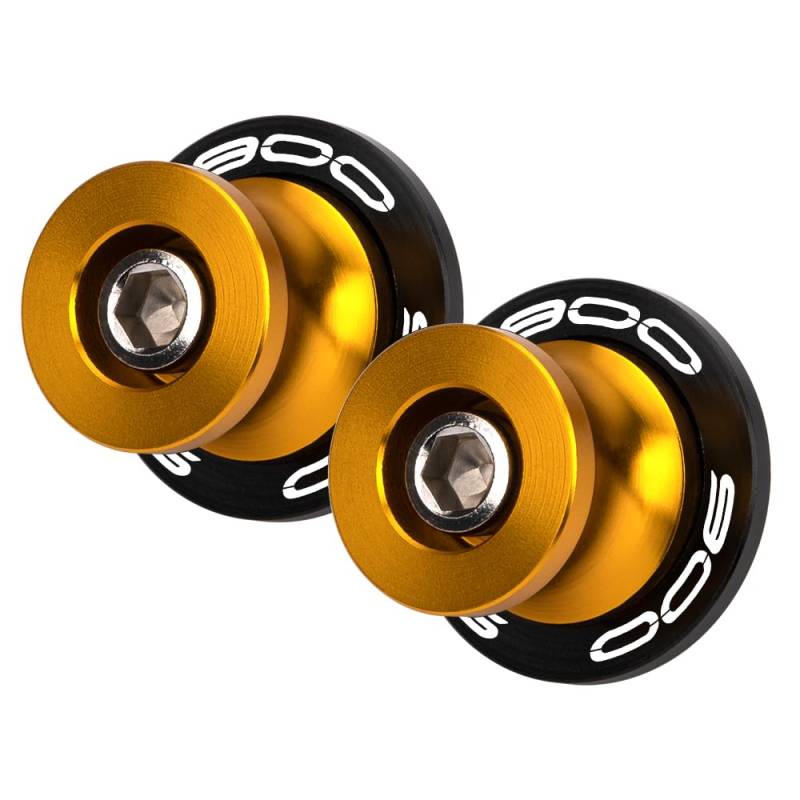 MotHeart M8 Schwingarm-Bobbins für Z900 2017-2024 Ständerhalterungen mit Stoßdämpfung und Sicherheitsschutz z900 Zubehör (Gold) von MotHeart