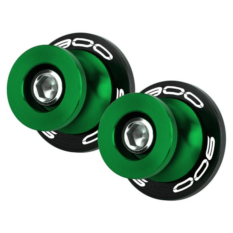 MotHeart M8 Schwingarm-Bobbins für Z900 2017-2024 Ständerhalterungen mit Stoßdämpfung und Sicherheitsschutz z900 Zubehör (Grün) von MotHeart