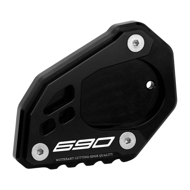 MotHeart Robuste Seitenständer Vergrößerung für 690 ENDURO R 2019-2024 690 SMC R 2019-2023 Motorrad-Support-Zubehör Seitenständer-Fußstütze 690 enduro r smc Zubehör (Schwarz) von MotHeart