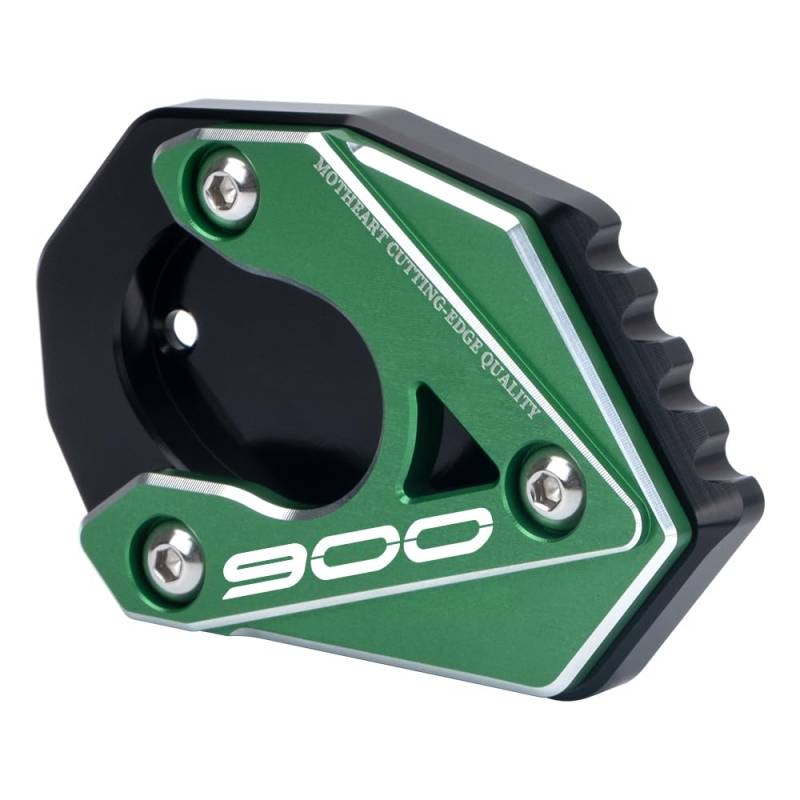 MotHeart Rutschfeste Vergrößerungsplatte für Z900 2017-2024 Z900SE 2022-2024 Z900RS 2018-2024 Motorrad-Erweiterungszubehör Seitenständer-Fußpolster Zubehör (Grün) von MotHeart