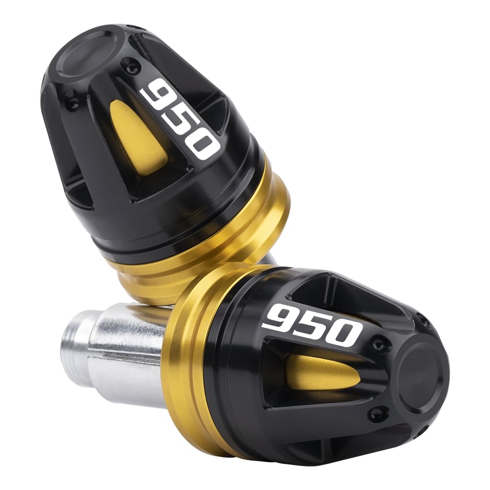 MotHeartCNC Universelle Lenkerendenstopfen für Motorräder für XV 950 2014-2015 XV 950R 2014-2015 Lenkerendkappen für Motorräder xv 950 950r Zubehör (Gold) von MotHeartCNC