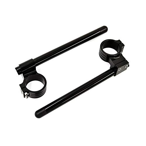 Stummellenker Clip On 43mm Durchmesser mit 30mm Erhöhung Alu Lenker schwarz von Motea