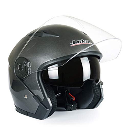 Helm Offenes Visier Motorrad Halbhelm Vintage Scooter Jet Helm Offenes Gesicht Männer Frauen Casco Retro Helme Pare Moto Cascos Para von Motesen