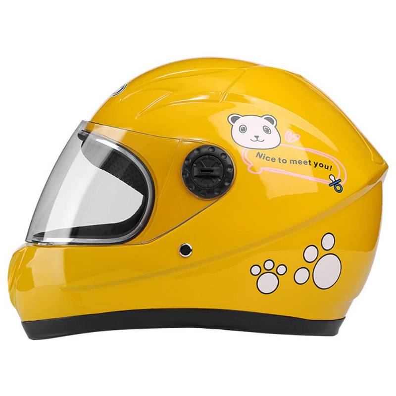 Kinder Motorrad Helme Helm Full Face Motorrad Helme Sicherheit Crash Helm Kinder Motorrad Integrierte Motorrad Helme für Mädchen Jungs Gelb von Motesen