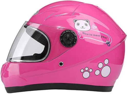 Kinder Motorrad Helme Helm Full Face Motorrad Helme Sicherheit Crash Helm Kinder Motorrad Integrierte Motorrad Helme für Mädchen Jungs Rosa von Motesen