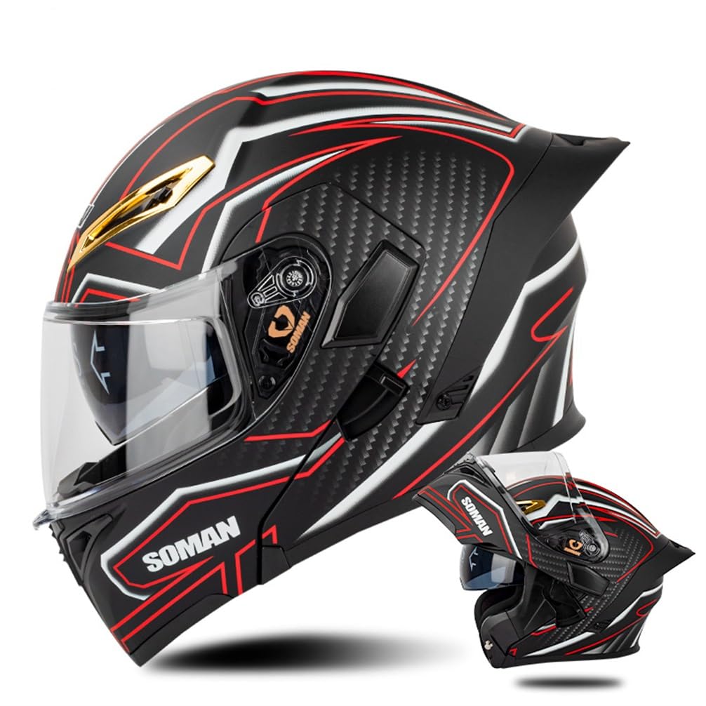 Klappbarer Motorradhelm mit innerer Sonnenblende DOT Integralhelm Motorradhelm Integralhelm Klappbarer Motorradhelm mit innerer Sonnenblende DOT Integralhelm Motorradhelm Integralhelm von Motesen