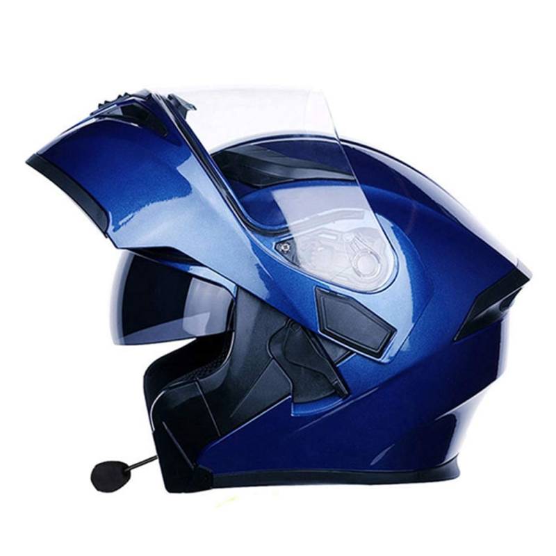 Klapphelm mit Bluetooth-Doppellinsen-Roller Motorradhelm Motorradhelm DOT Approved von Motesen