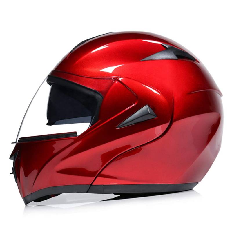 Modularer Motorradhelm für Damen Helm Klapp helme Motorradhelm Vollvisier Dual Lens mit innerer Sonnenblende Racing Motorradhelme DOT von Motesen
