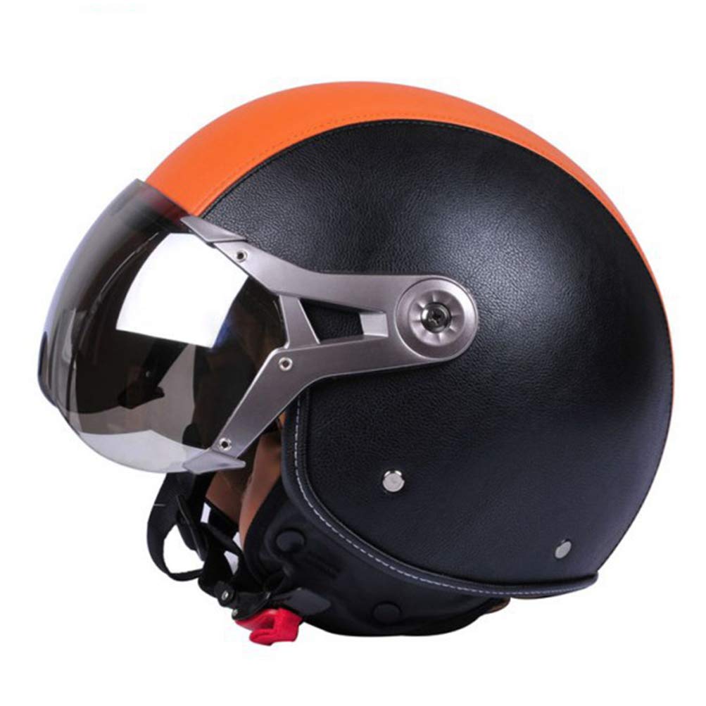 Motorrad Jethelme Motorradhelm Half Face ABS Motorradhelm Elektro-Schutzhelm Moto Casque für Damen/Herren Casco Moto Motorrad Jethelme Motorradhelm Half Face ABS Motorradhelm Elektro-Schutzhelm Moto Casque für Damen/Herren Casco Moto von Motesen