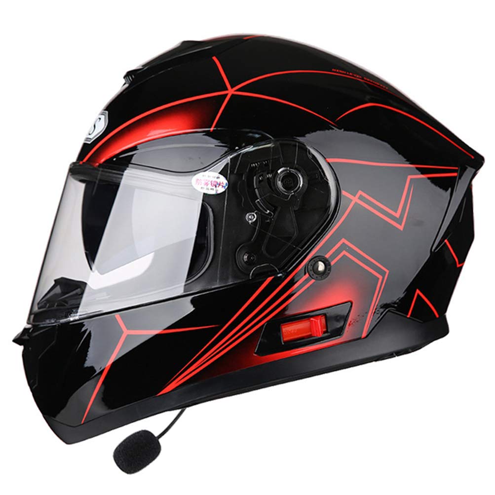 Motorradhelm Integralhelme Doppelvisier Racing Motocross Helm Modularer Motorradhelm Integralhelm mit Bluetooth von Motesen
