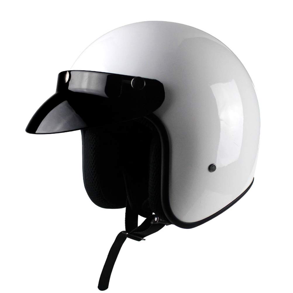 Motorradhelm Retro Vintage Cruiser Chopper Roller Cafe Racer Moto Helm 3/4 Jethelm für Frauen Männer von Motesen