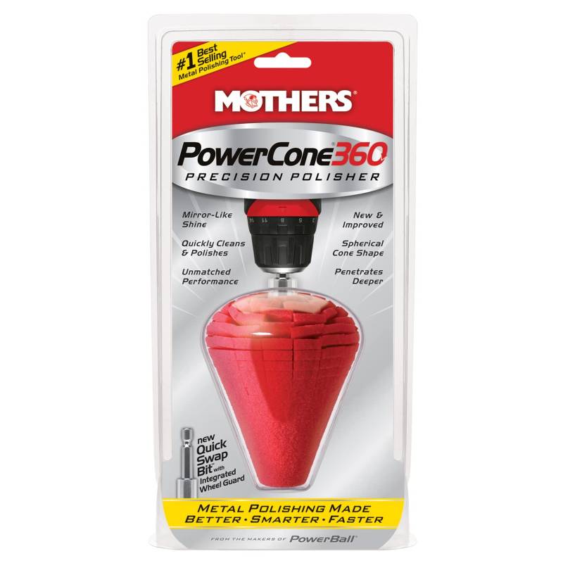 MOTHERS 05146 PowerCone Metallpolierwerkzeug Polierschwamm Polierschwamm Set für Poliermaschine von MOTHERS