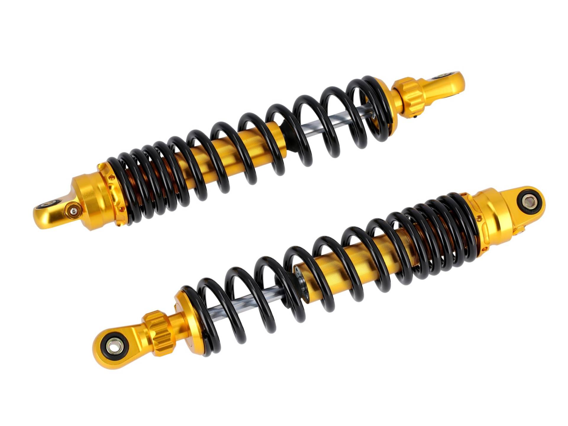 Set: Tuning-Federbeine, Gold-Schwarz, 380mm - für S50, S51, S70, S53, S83 Set: Tuning-Federbeine, Gold-Schwarz, 380mm - für S50, S51, S70, S53, S83 von Moto Basic Parts