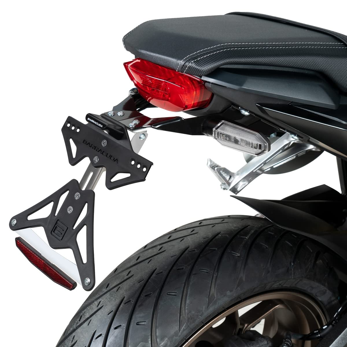 Barracuda Kennzeichenhalter für Honda CB650R / CBR650R 2021-2023 speziell für Originalblinker von Moto Discovery