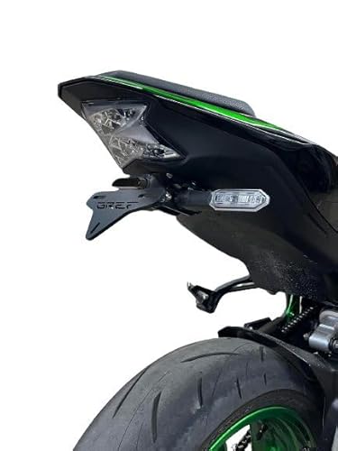 GREF Kennzeichenhalter kompatibel mit Kawasaki Z900 2017-2024 (mit Flip-Up-Knopf) von Moto Discovery
