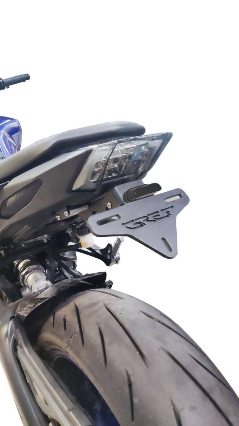 GREF Kennzeichenhalter kompatibel mit Yamaha MT-09 2017-2020 (mit Flip-Up-Knopf) von Moto Discovery