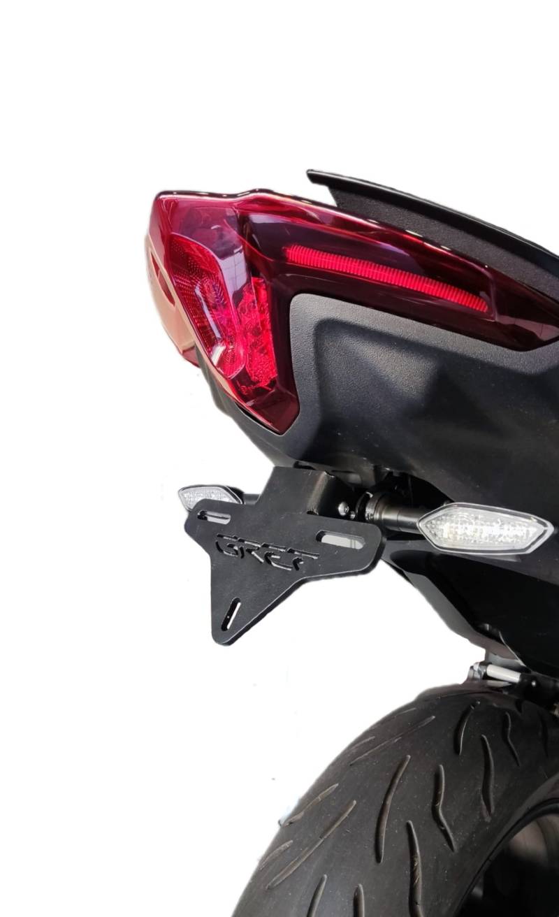GREF Kennzeichenhalter kompatibel mit Yamaha T-Max 560 2020-2021 (mit Flip-Up-Knopf) von Moto Discovery