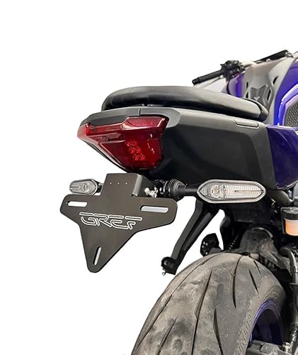 GREF Kennzeichenhalter kompatibel mit Yamaha MT-07 2025- (mit Flip-Up-Knopf) von Moto Discovery