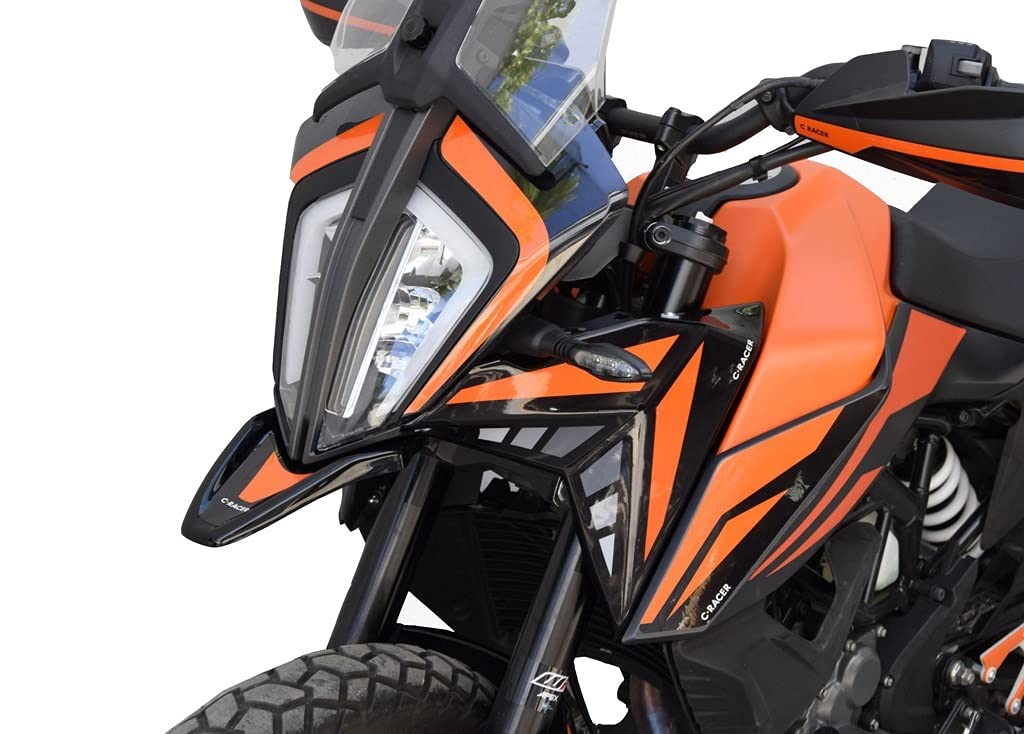 Vorderer Kotflügel für KTM 390 Adventure 2020-2023 (schwarz/orange) von Moto Discovery