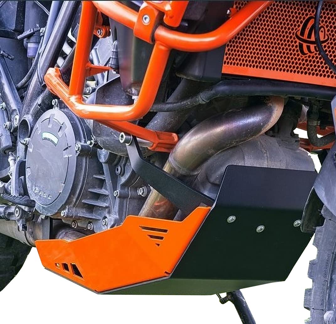 Unterfahrschutz für KTM 1090/1190 Adventure / 1290 Super Adventure 2015-2022 schwarz - orange von Moto Discovery