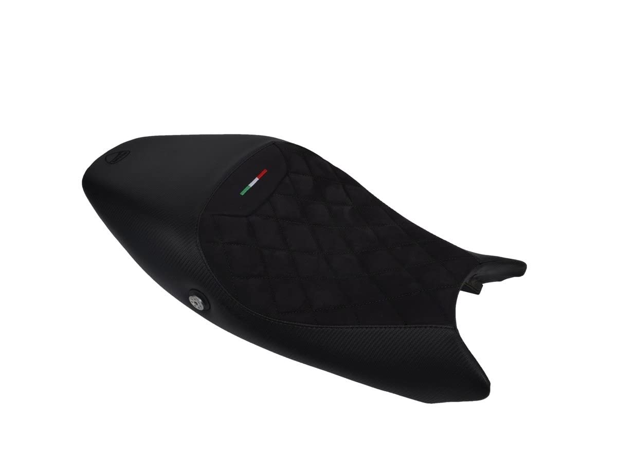 Sitzbankbezug für Ducati Monster 696/796 / 795/1100 '08-'14 schwarz (Echtleder) von Moto Discovery