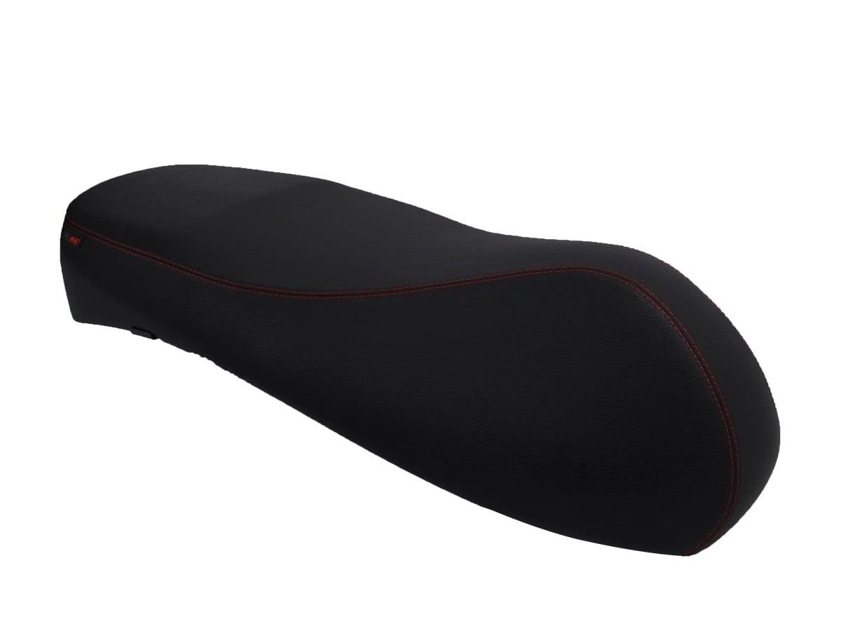 Sitzbankbezug kompatibel mit Piaggio Vespa GTS 300 HPE 2018-2023 schwarz mit roten Nähten Sitzbankbezug kompatibel mit Piaggio Vespa GTS 300 HPE 2018-2023 schwarz mit roten Nähten von Moto Discovery