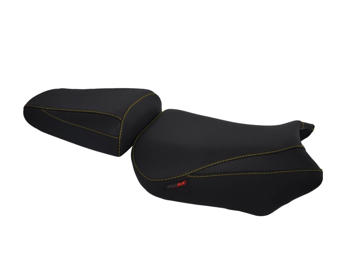 Sitzbankbezug kompatibel mit Suzuki SV 650 / 650S 2003-2015 schwarz mit gelben Nähten Sitzbankbezug kompatibel mit Suzuki SV 650 / 650S 2003-2015 schwarz mit gelben Nähten von Moto Discovery