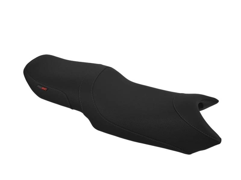 Sitzbezug kompatibel mit Yamaha FZ6 Fazer 2004-2009 schwarz mit dunkelgrauen Nähten von Moto Discovery