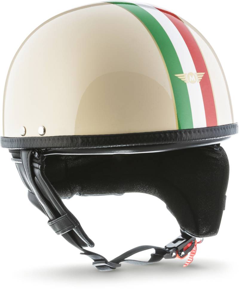 Moto Helmets® D22 „Italy“ · Brain-Cap · Halbschale Jet-Helm Motorrad-Helm Roller-Helm Retro · Fiberglas Schnellverschluss SlimShell Tasche M (57-58cm) von Moto Helmets