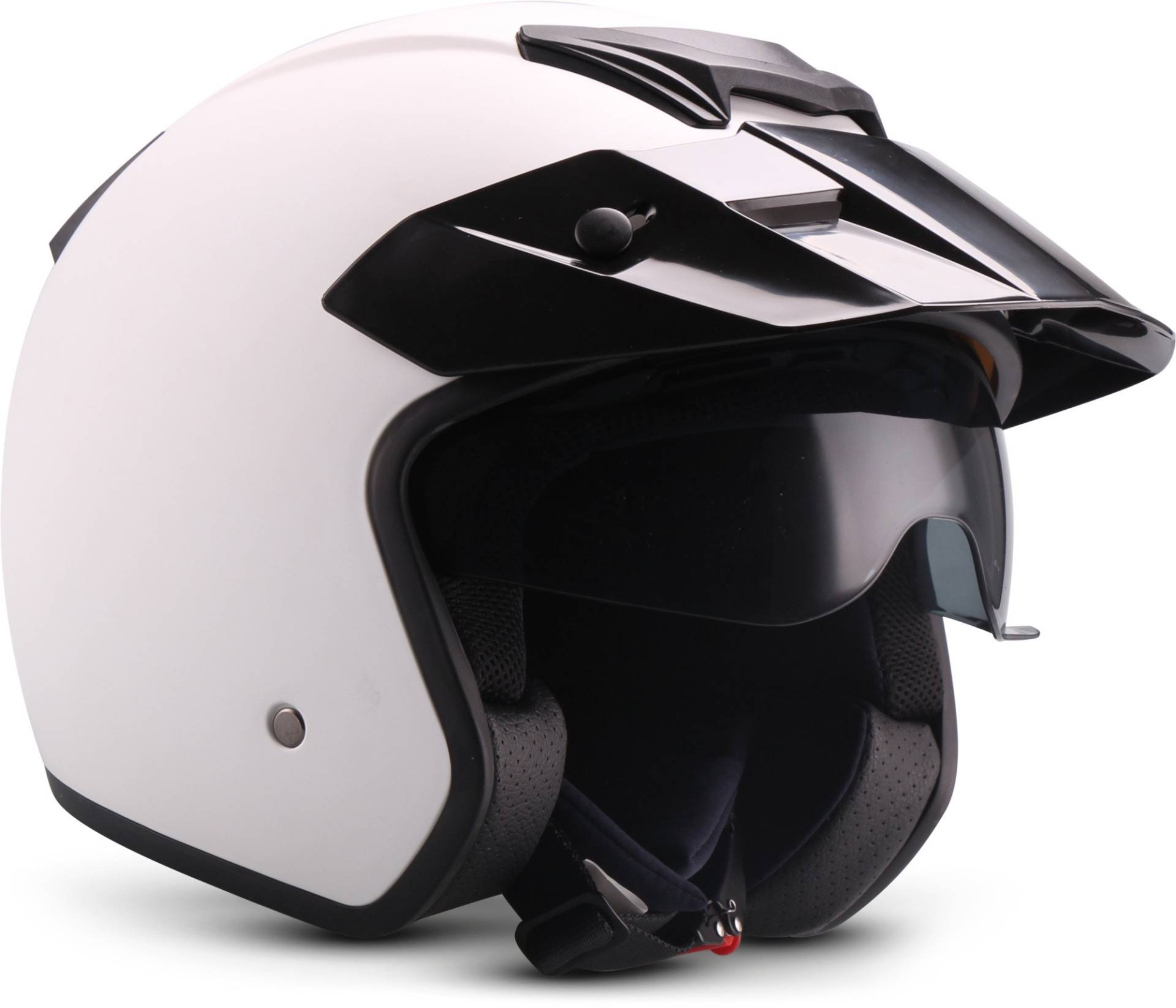 MOTO Helmets® S77 „Matt White“ · Jet-Helm · Motorrad-Helm Roller-Helm Scooter-Helm Bobber Mofa-Helm Vintage Pilot Biker · ECE XS (53-54cm) von Moto Helmets